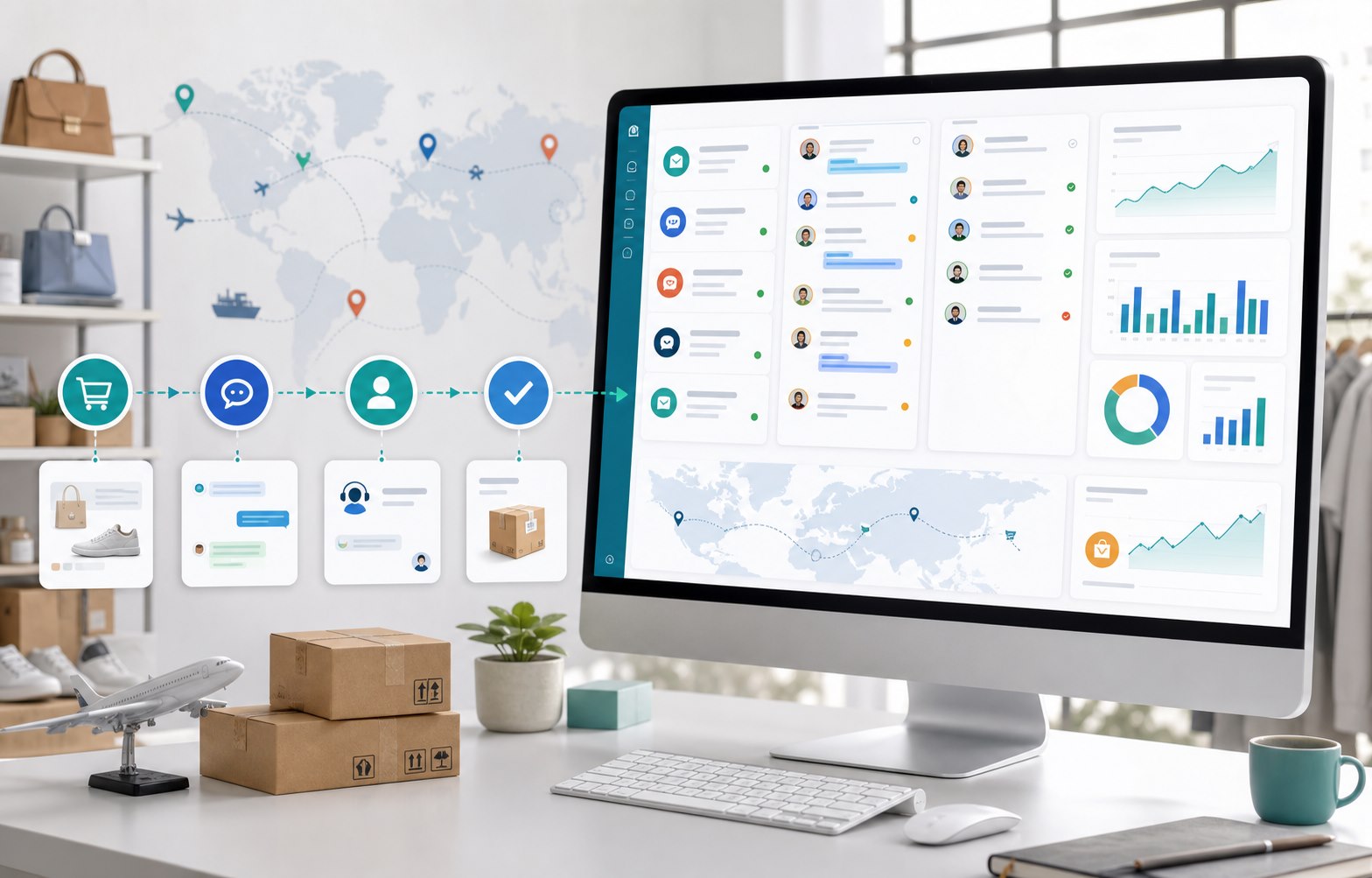 Cross-border ecommerce account and customer workflow